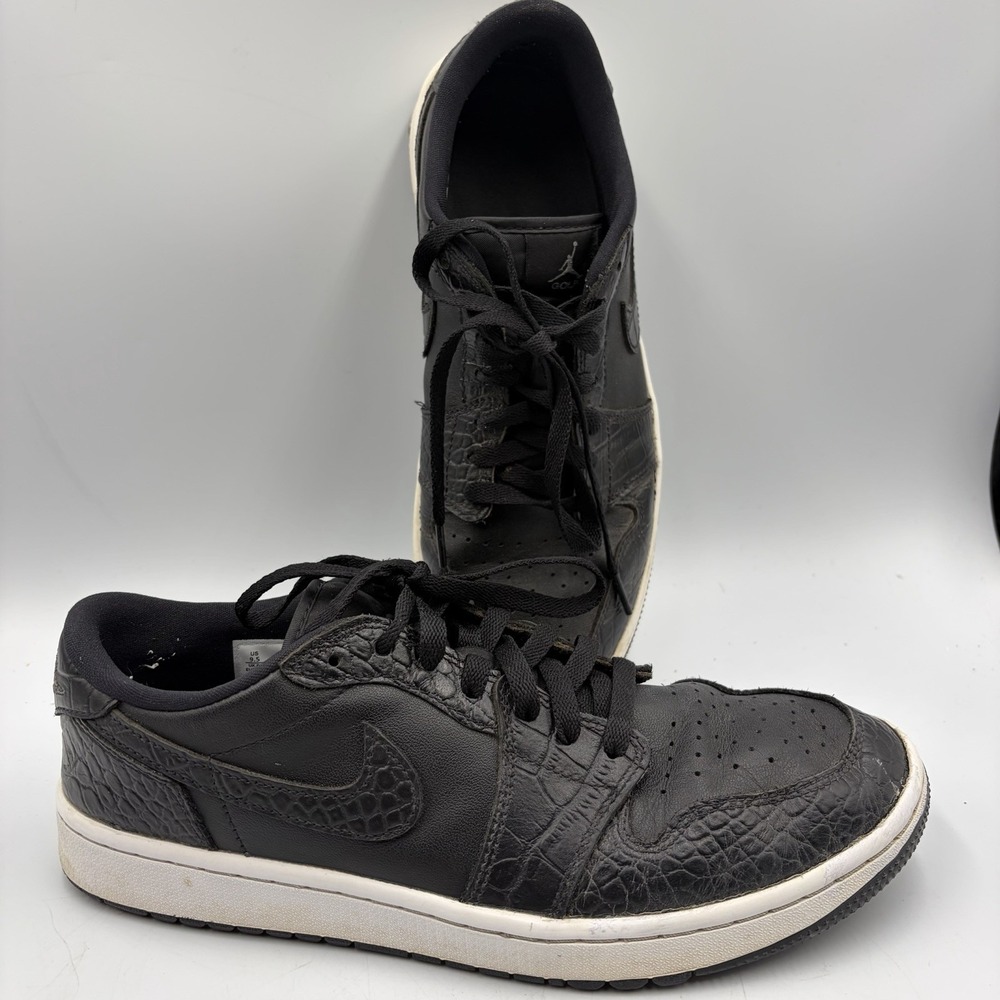 Air Jordan 1 Golf Low Black Croc Mens 9.5 - Spikeless Shoes Sneakers DD9315-003